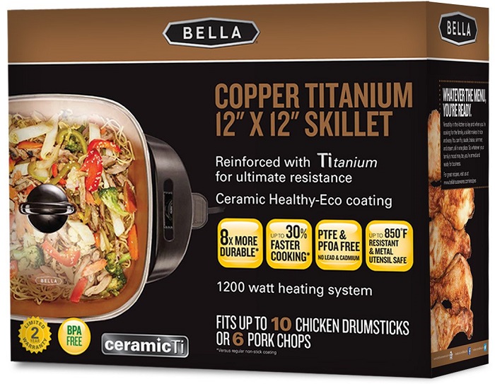 bella 12x12 inch electric skillet