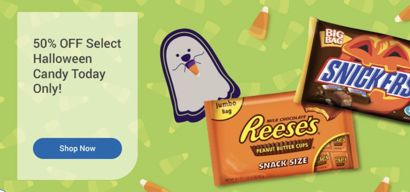 Kroger Flash Sale: 50% off Halloween Candy- Thursday ONLY (9/26)