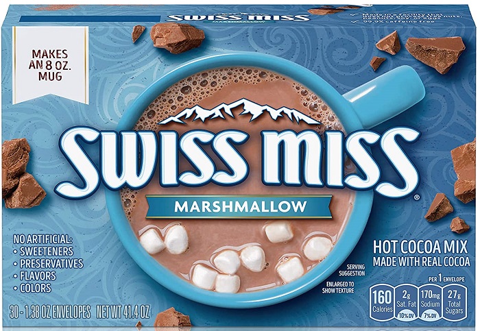 Pay $5.61 for a box of 30 Packets of Swiss Miss Marshmallow Hot Cocoa Mix w...