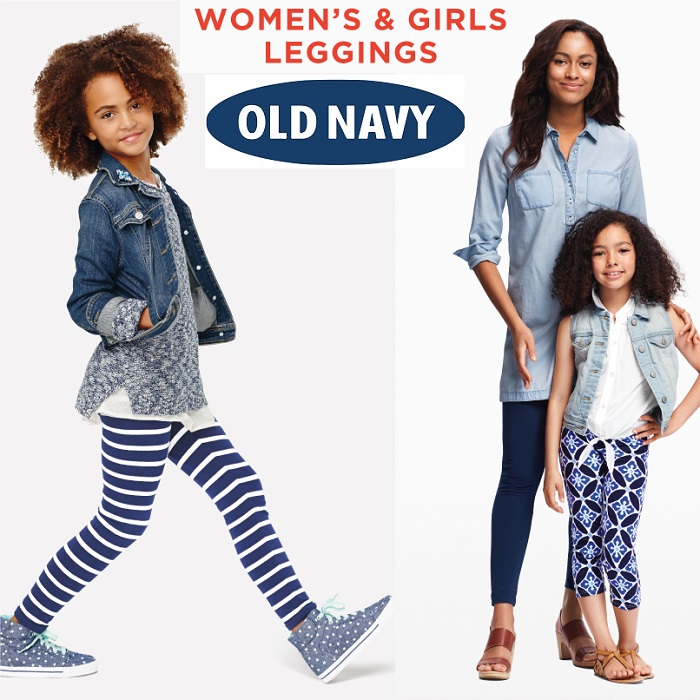 Old Navy: Women \u0026 Girls Leggings as low 