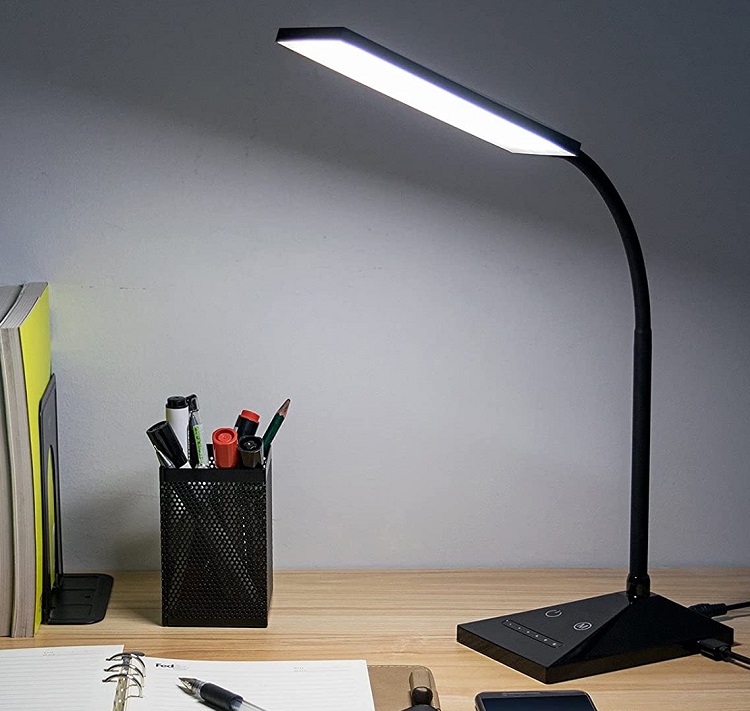 Amazon Dimmable LED Table Lamp with USB Charging Port