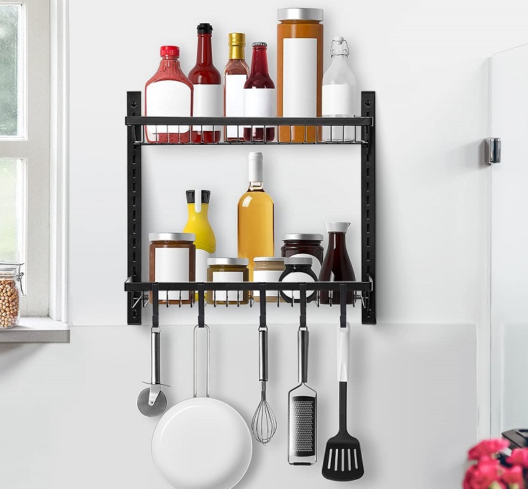 Amazon Wall Mounted Adjustable Hanging Spice Rack