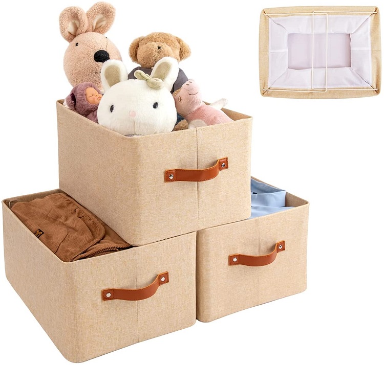 Amazon 3pack Freestanding Canvas Storage Bins