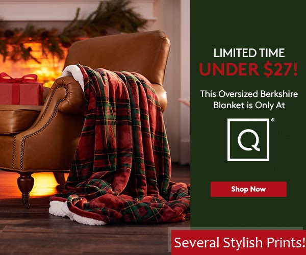 QVC Oversized Reversible Sherpa Throws 26.98