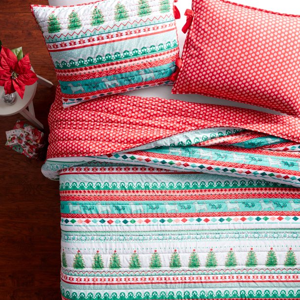 Walmart Pioneer Woman Holiday Quilt Set 29.99