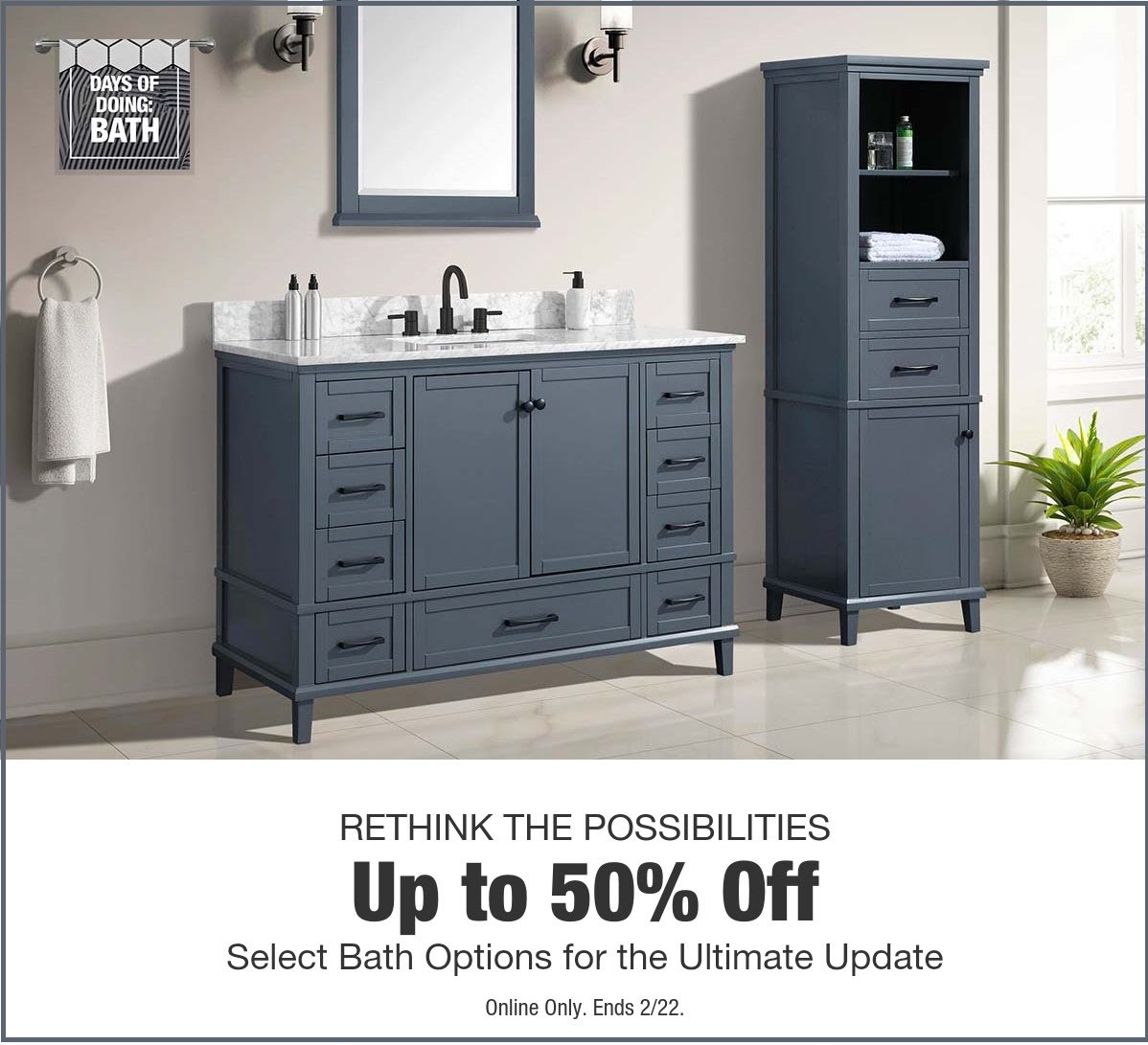 Home Depot Up to 50 off Bath