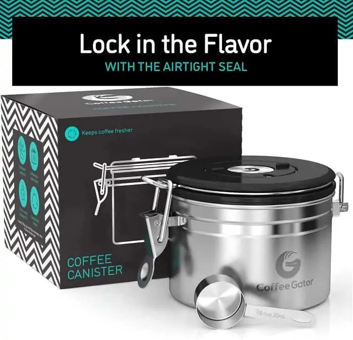 Amazon Coffee Gator Stainless Steel Coffee Canister