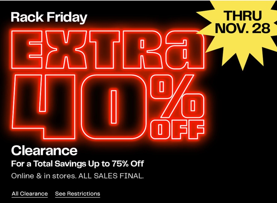 Nordstrom Rack EXTRA 40 off Clearance Sale!